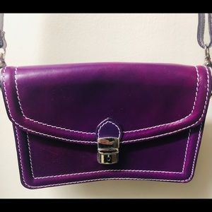 Purple Leather New Crossbody Purse
